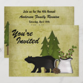 Rustikale Wiedersehen-Einladung für Mountainbikerf Einladung (Vorne/Hinten)