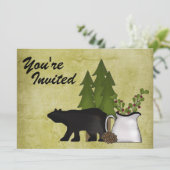 Rustikale Wiedersehen-Einladung für Mountainbikerf Einladung (Stehend Vorderseite)