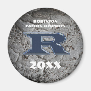 Rustikale Wiedersehen-Keepake-Letter R-Monogramm Magnet