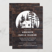 Rustikale Wiedersehen Rustikale Holzhütte Einladung (Vorne/Hinten)