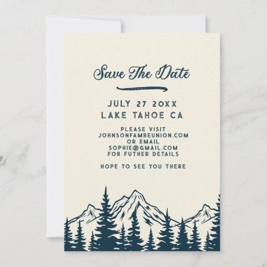 Rustikale Wiedersehen Save the Date Retro Sunset