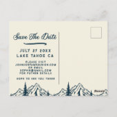 Rustikale Wiedersehen Save the Date Retro Sunset Postkarte (Rückseite)