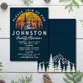 Rustikale Wiedersehen Vintag Retro Sunset Tree Einladung