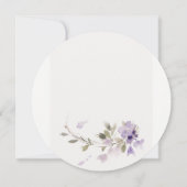 Rustikale Wiese Lilac Floral Wreath Paare Dusche Einladung (Rückseite)