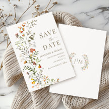 Rustikale Wiesen-Blume Save the Date