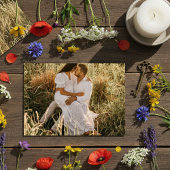 Rustikale Wiesenhochzeitsfoto Save The Date