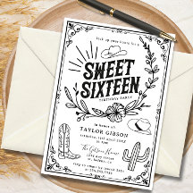 Rustikale Wild-West-Sweet-Sixteen-Geburtstagsfeier