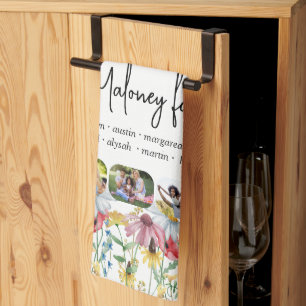 Rustikale Wildblume 5 Foto Familienname Vornamen Geschirrtuch