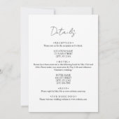 Rustikale Wildblume auf einer Hochzeit Einladung (Rückseite)