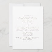 Rustikale Wildblume auf einer Hochzeit Einladung (Rückseite)