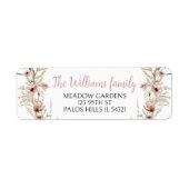 Rustikale Wildblume Baby Dusche Rücksendeadresse (Vorne)