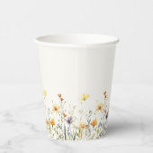 Rustikale Wildblume Babydusche Papiertüten Pappbecher (Rechts)