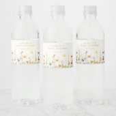 Rustikale Wildblume Babydusche Wasser Flasche Etik Wasserflaschenetikett (Flaschen)