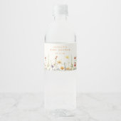 Rustikale Wildblume Babydusche Wasser Flasche Etik Wasserflaschenetikett (Vorderseite)
