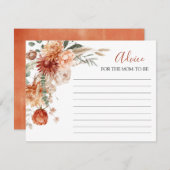 Rustikale Wildblume Babyduschempfehlung für Mami Begleitkarte (Vorne/Hinten)