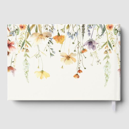 Rustikale Wildblume Beerdigung Gästebuch (Rückseite)