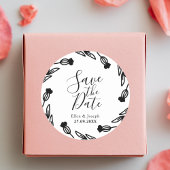 Rustikale Wildblume bei Hochzeiten speichern das D Runder Aufkleber