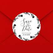 Rustikale Wildblume bei Hochzeiten speichern das D Runder Aufkleber