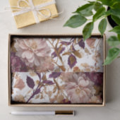 Rustikale Wildblume Bloral Burgund & Blush Wedding Seidenpapier (Geschenk)