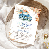 Rustikale Wildblume Blue Pumpkin Truck Kinderdusch Einladung