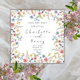 Rustikale Wildblume Blumengarten Hochzeit Save The Date