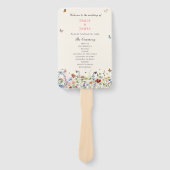 Rustikale Wildblume Blumenhochzeit Fächer (Vorderseite)