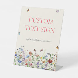 Rustikale Wildblume Blumenhochzeit Sockelschild