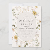 rustikale Wildblume Blumenrahmen Probe Abendessen Einladung (Vorderseite)