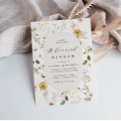 rustikale Wildblume Blumenrahmen Probe Abendessen Einladung