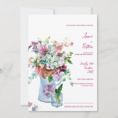 Rustikale Wildblume Blumenzehen Einladung (Vorderseite)