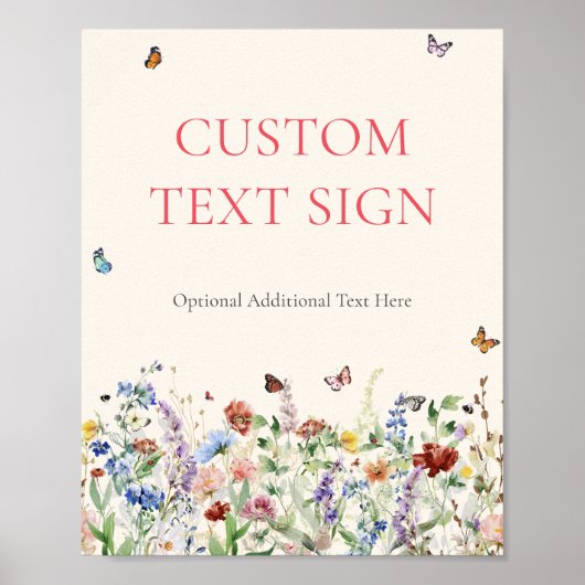 Rustikale Wildblume Blumenzwiebeln Maßgeschneidert Poster (Vorne)