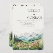 Rustikale Wildblume | Boho Einladung (Vorne/Hinten)