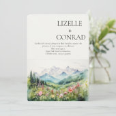 Rustikale Wildblume | Boho Einladung (Stehend Vorderseite)