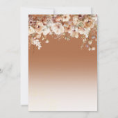 Rustikale Wildblume Boho Fall Brautparty Einladung (Rückseite)