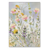 Rustikale Wildblume Boho Garden Wedding Table Card Tischnummer (Rückseite)