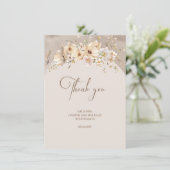 Rustikale Wildblume Boho Sommer Dankeskarte (Stehend Vorderseite)