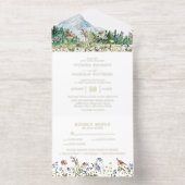 Rustikale Wildblume | Boho Wedding All-in-One-Einladung (Innenseite)