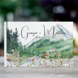 Rustikale Wildblume   Boho Wedding Gästebuch