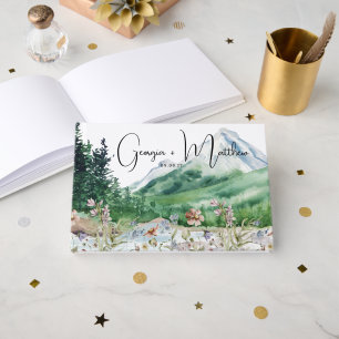 Rustikale Wildblume Boho Wedding Gästebuch