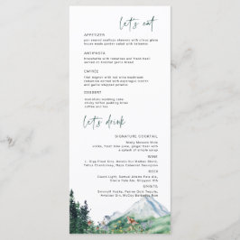 Rustikale Wildblume | Boho Wedding Menu Menükarte