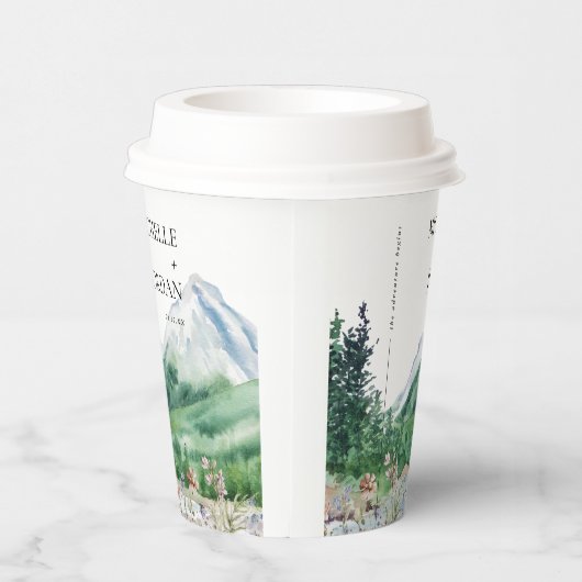 Rustikale Wildblume | Boho Wedding Pappbecher (Rechts)