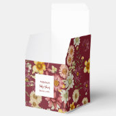 Rustikale Wildblume Bordeaux Babydusche Geschenkschachtel (Geöffnet)