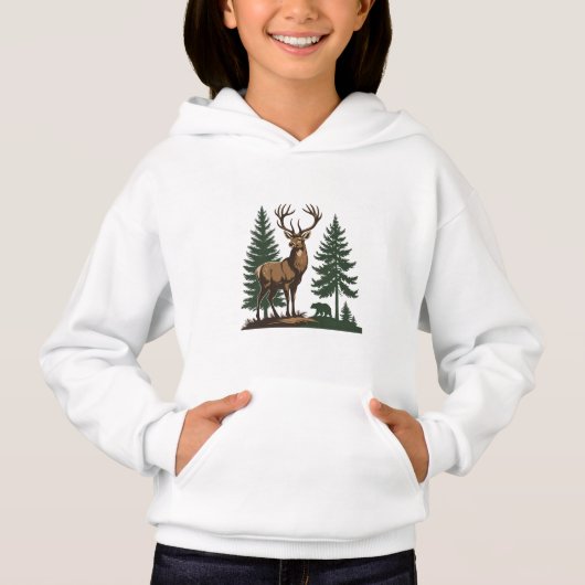 Rustikale Wildblume Botanische Kinder Hoodie (Vorderseite)