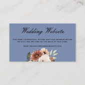 Rustikale Wildblume Bouquet Blue Wedding Website Begleitkarte (Vorderseite)