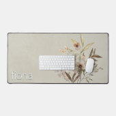 Rustikale Wildblume Bouquet Sage Monogram Schreibtischunterlage (Tastatur & Maus)