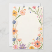 Rustikale Wildblume Brautdusche Einladung (Rückseite)