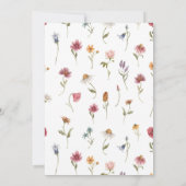 Rustikale Wildblume Brautparty - Boho Floral Party Einladung (Rückseite)