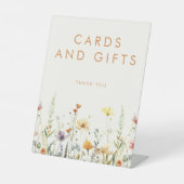 Rustikale Wildblume Brautparty Karten und Geschenk Sockelschild (Vorderseite)