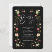 Rustikale Wildblume Bridal Bash Einladung (Vorderseite)