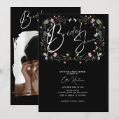 Rustikale Wildblume Bridal Bash Einladung (Vorne/Hinten)